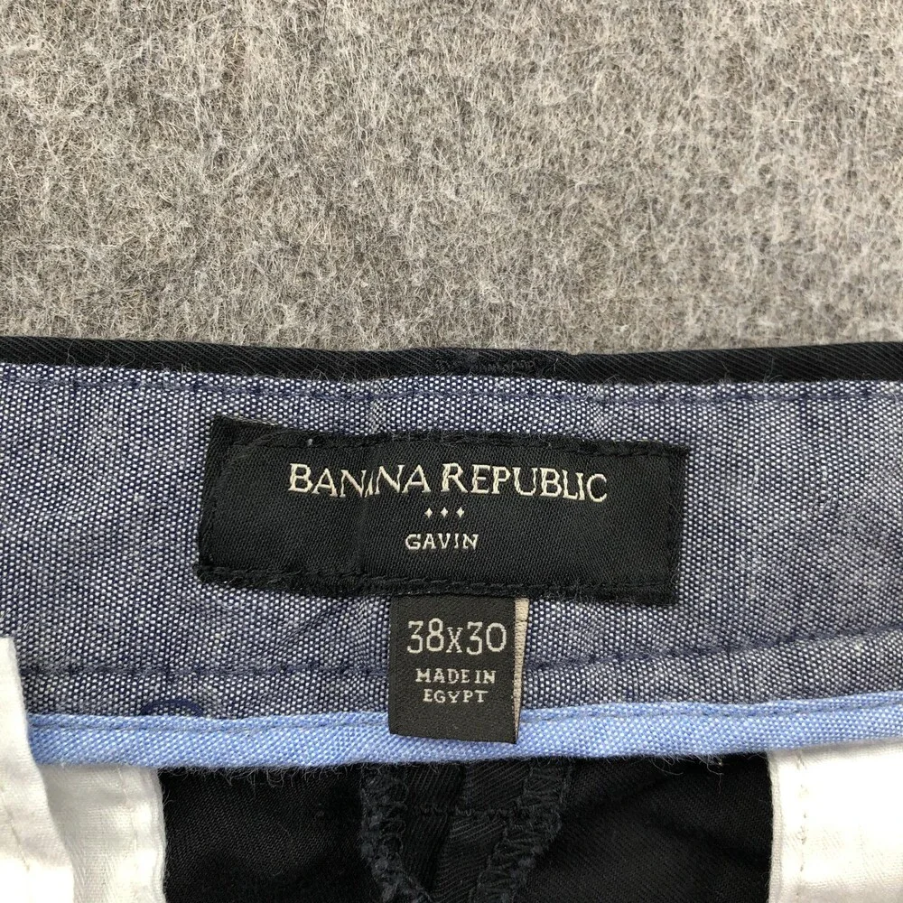 Banana Republic Pants Mens 38x30 Black Chino Straight Gavin Casual Cotton